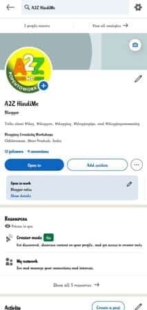 A2Z Hindime LinkedIn Account