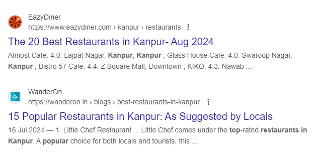 Local SEO Kya Hai और 10 आसान तरीकों से Local SEO कैसे करें? 4 10 best restaurants in kanpur